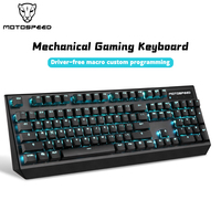 Motospeed CK95 Gaming Mechanical Keyboard RGB Backlit 104 Keys ABS Keycaps USB Wired Gamer Keyboard Macro Programming For PC/MAC