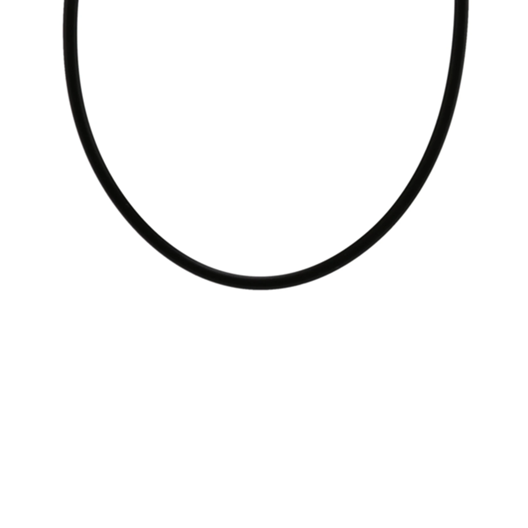 Y51A-3Pcs 3Mm Black Rubber Cord Necklace With Stainless Steel Closure - 18 Inch