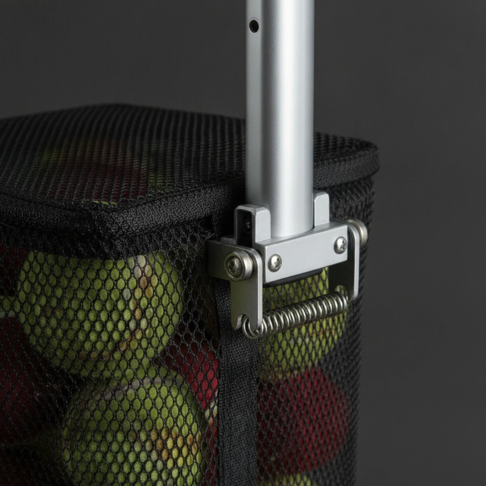 Ball Basket with Telescoping Handle Portable Tennis Ball Hopper Pickleball Collector Compact Picker Upper Efficient for Coaches