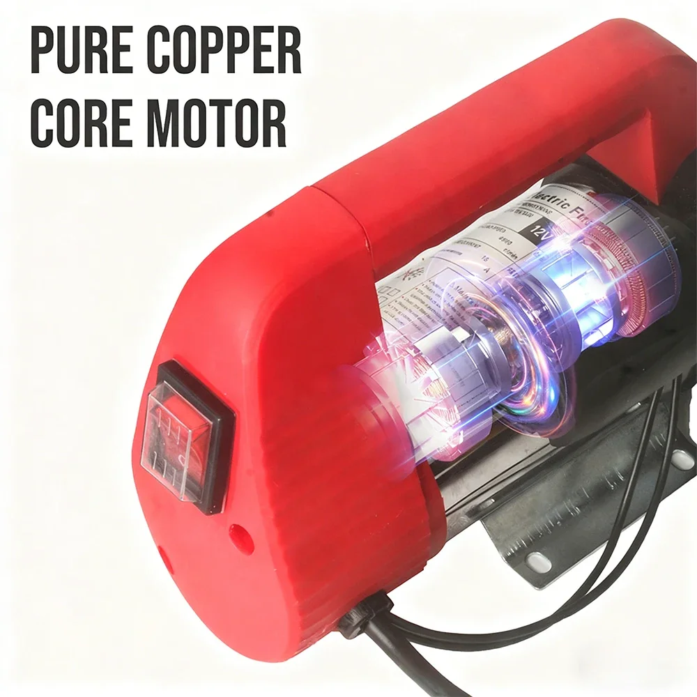 Electric Fuel Transfer Pump Portable Self Priming Diesel Transfer Pump 12V DC Oil Transfer Pump Heavy Duty Oil Extractor Pump
