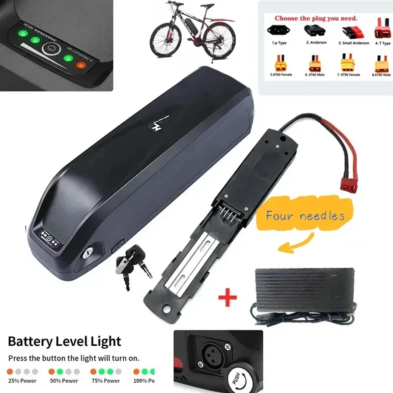 NUOVA Batteria per bicicletta elettrica originale 48V 20AH 52V 36V Hailong Max 60A BMS 350W 500W 750W 1000W Batteria di alimentazione BBS02 BBS03 BBSHD