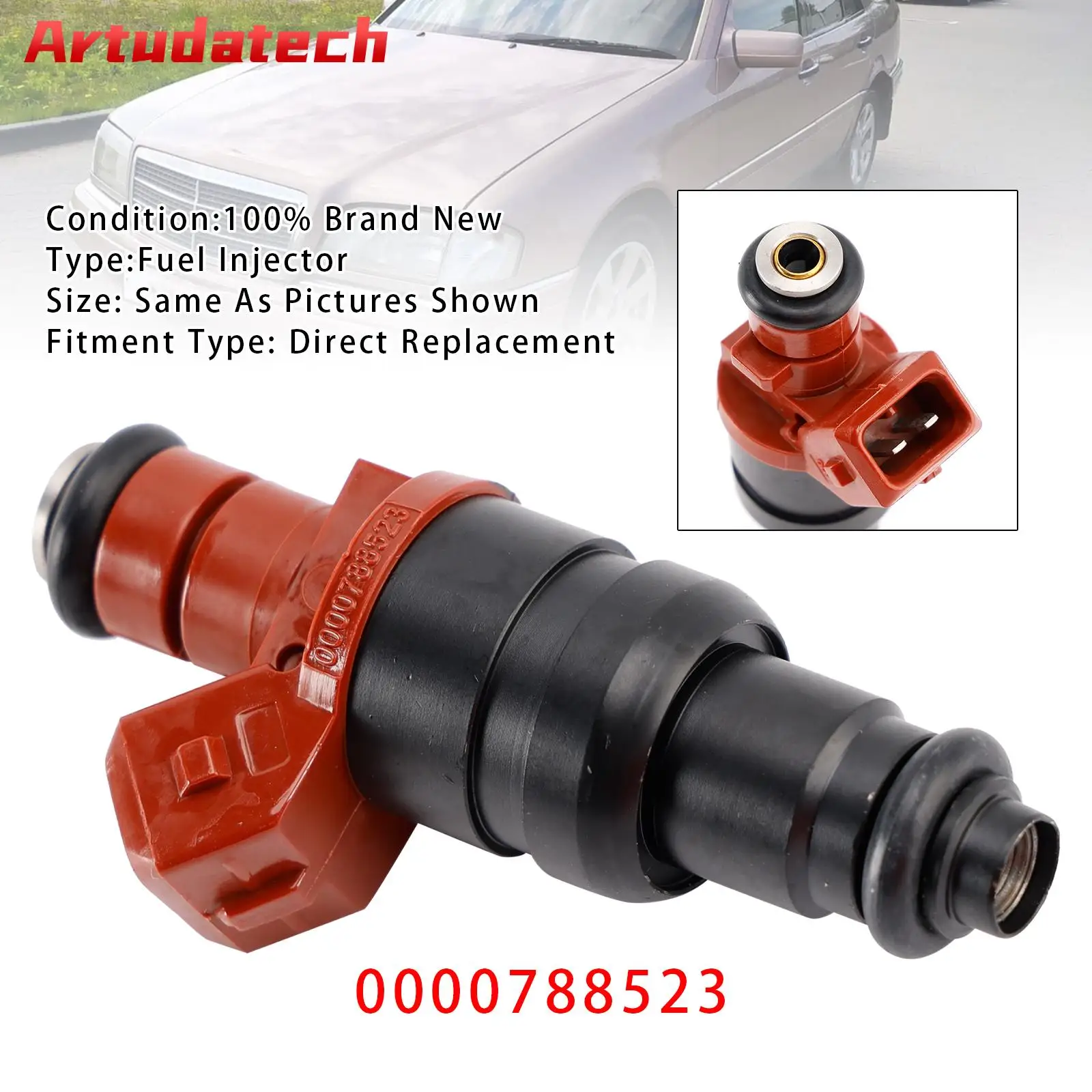 

Artudatech 1Pcs Fuel Injector For Mercedes-Benz W210 S210 W202 W124 C208 C230 0000788523