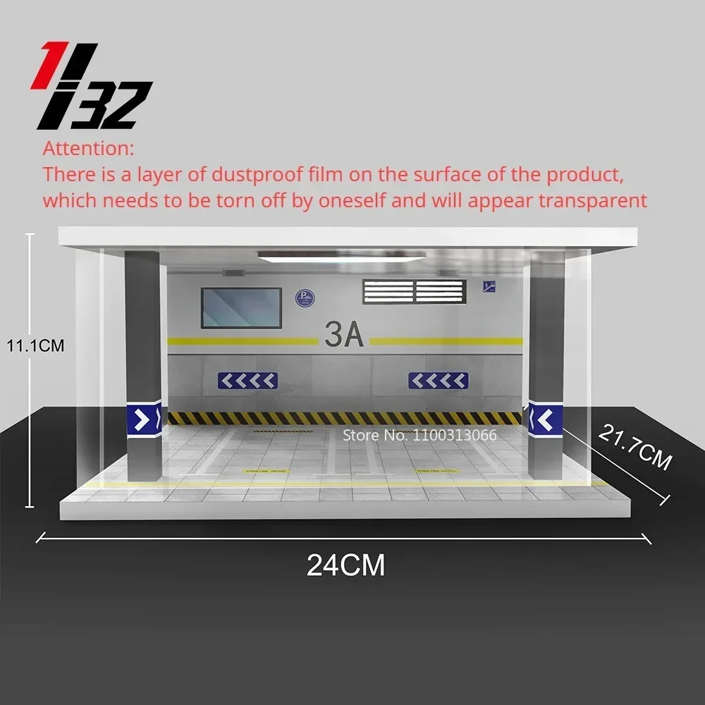 1/32 1/24 1/18 Simulation PVC Car Model Scene Decorations Lighting Parking Assembly Diecast Alloy Model DIY Scene Display Toys