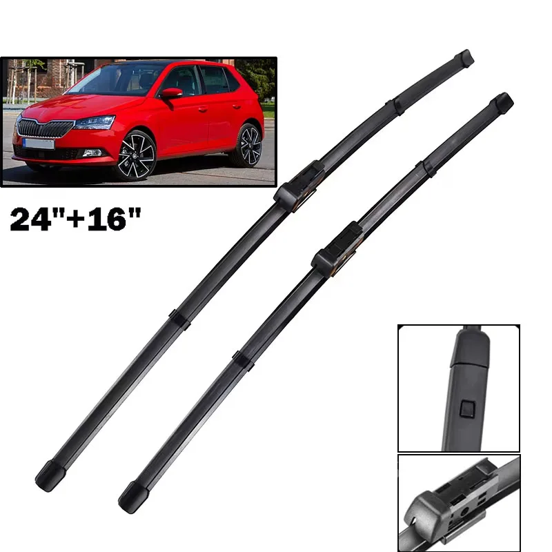 

Wiper LHD Front Wiper Blades Set For Skoda Fabia NJ Hatchback 2014 - 2020 Windscreen Windshield Window 24"16"