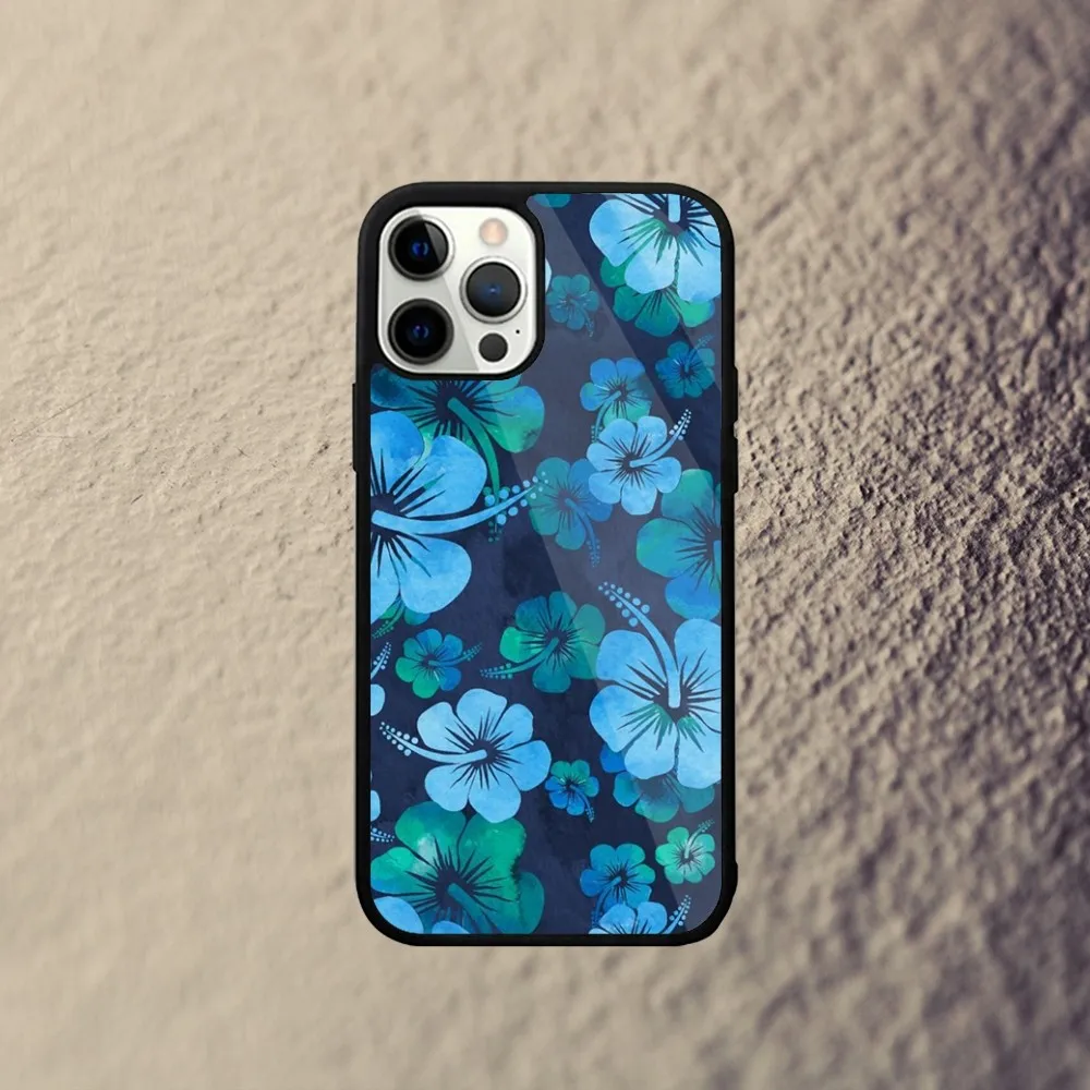 Hibiscus Retro Hawaiian Flower  Phone Case For iPhone 15,14,13,12,11,Plus,Pro,Max Mini Magsafe Magnetic Wireless Charging