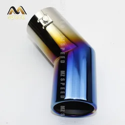 Universal Car Rear Round Exhaust Pipe Tail Muffler Tip Chrome Stainless Steel Automobile Muffler Tip Replacement For Auto Acce