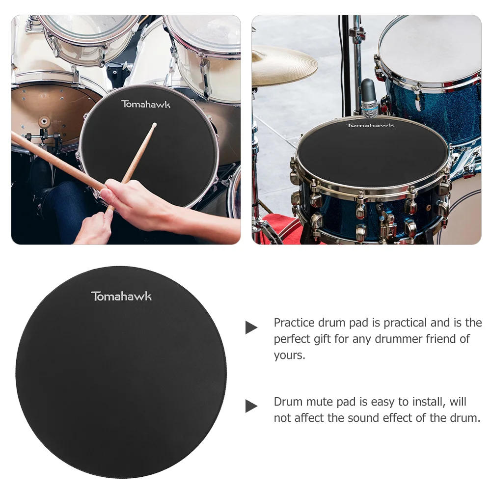 Drum Pad Drum Mute Pad Rubber Drum Practice Pad Replacement Drum Accessory for Enhancing Drumming Skills