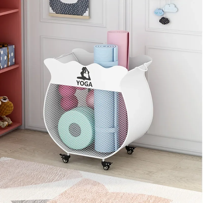  Yoga Mat & Sports Gear Wheel Storage Rack Multi-Functional Space-Saving Laundry & Equipment Basket