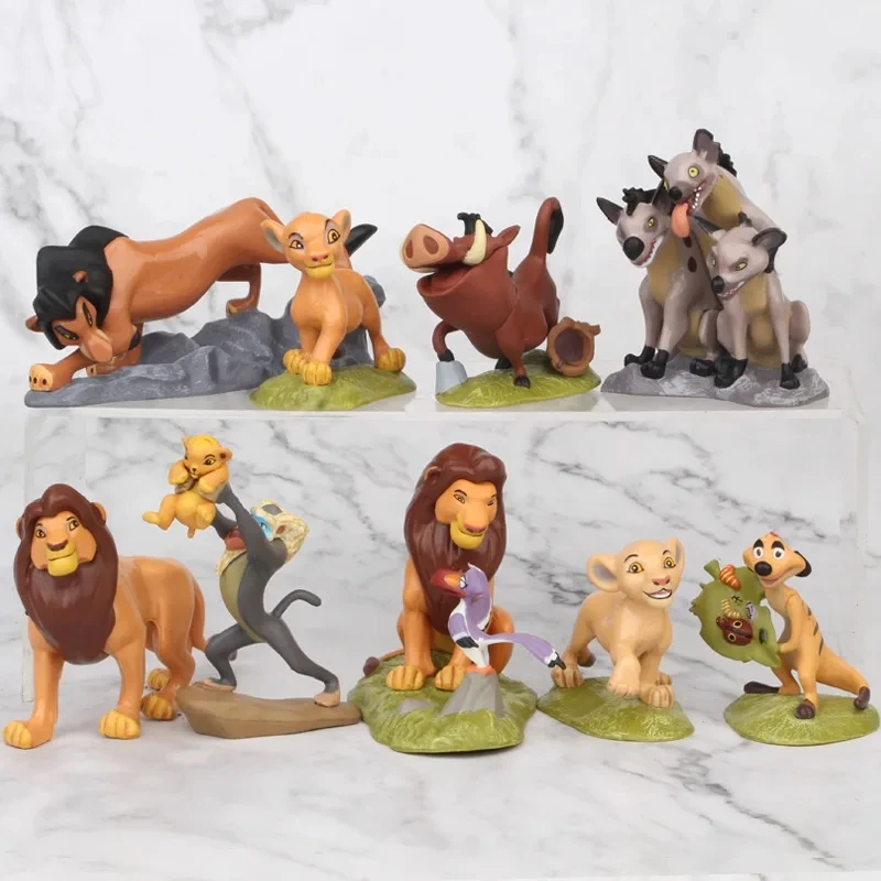 Nuevo set de 12 figuras de acción de Disney 2026 de 4.0CM de El Rey León: Simba, Nala y Timon, figuras de anime, regalo de cumpleaños para niños