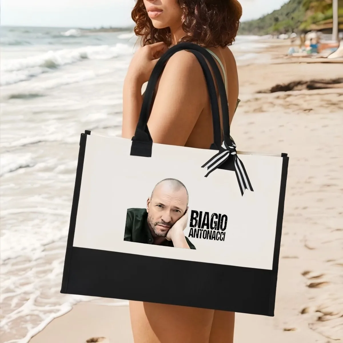 Biagio Antonacci 2026 وصول جديد موضة عملية واسعة قابلة لإعادة الاستخدام حمل حقيبة نمط طباعة 2 لهجة الثقيلة الكتف الكبير با #1