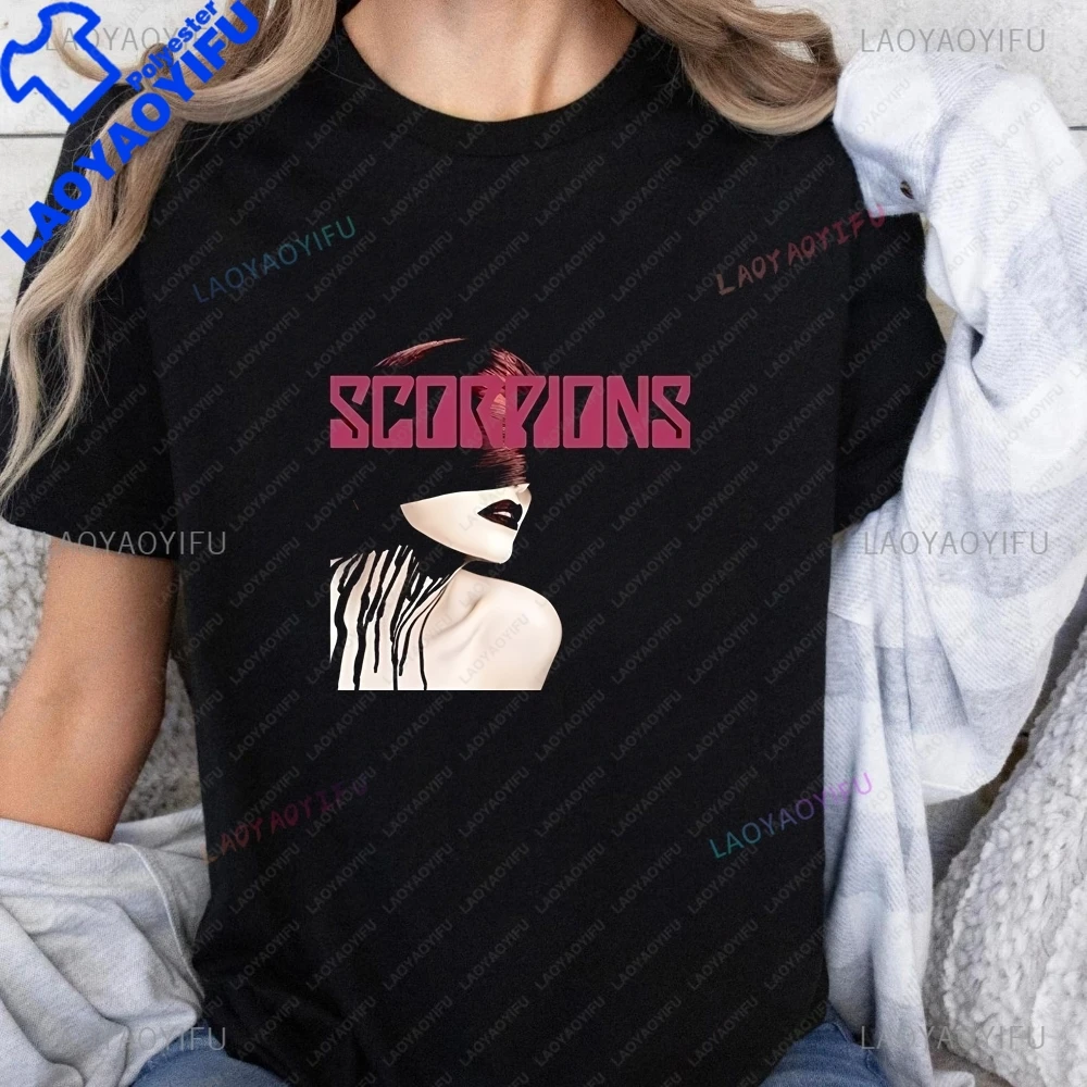 Scorpions Rock Band Summer Y2k Short-sleeved Men's and Women's Universal Shirt Large-sized T-shirt