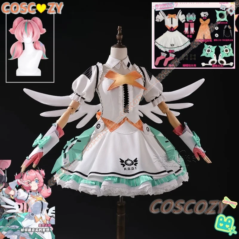 

ZZZ Zenless Zone Zero Angel Aria Cosplay Costume Lolita Dress Props Wig Halloween Carnival New High Quality Uniform