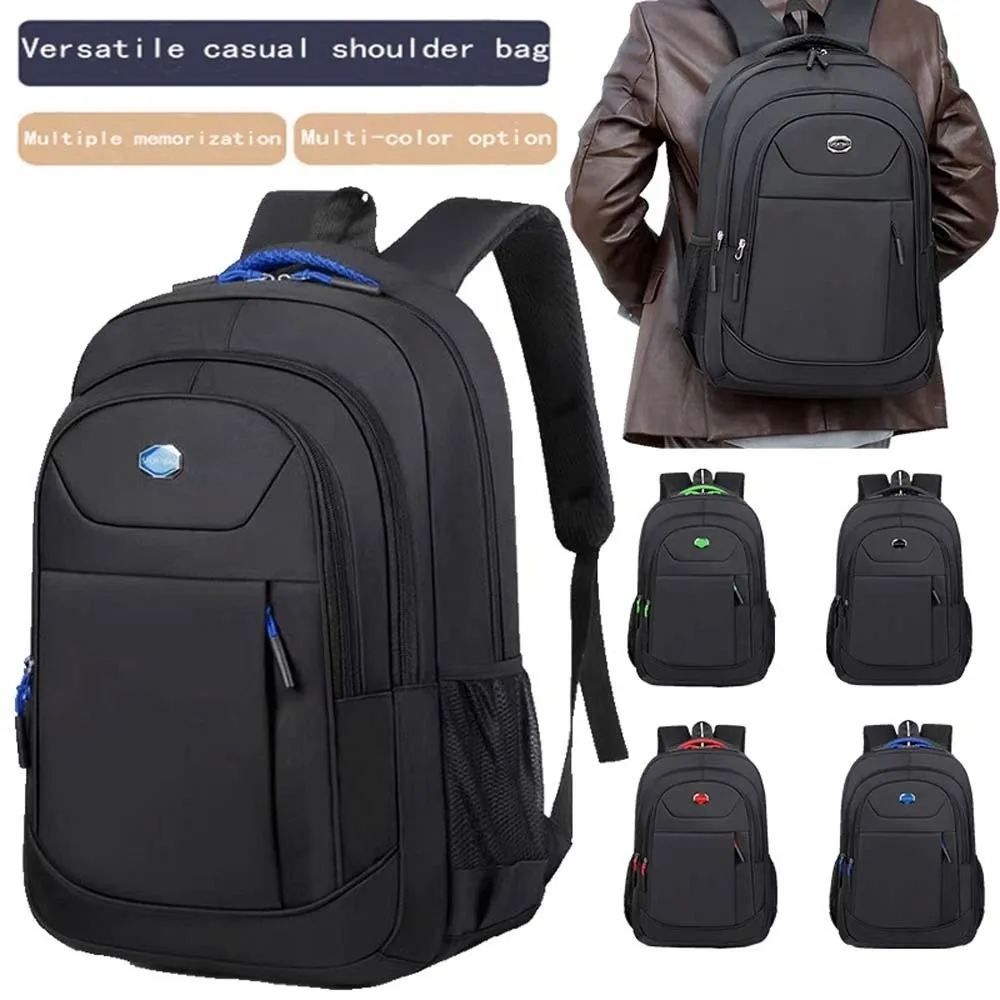 Nylon Students Daypack Anti-splash Water Scratch Prevention Large Capacity School Bag Fixed Webbing Polyester Laptop Backpack