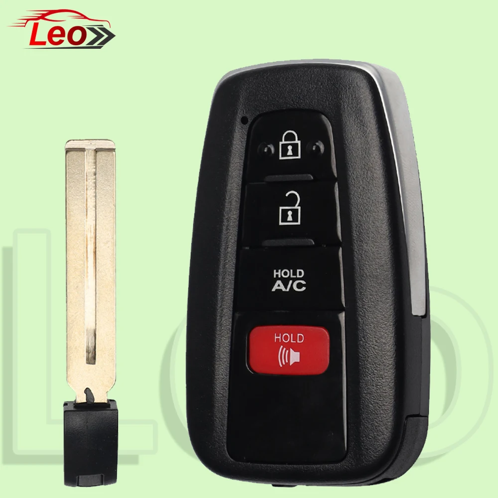 Leo สมาร์ทรีโมทคีย์สําหรับ Toyada Camry Hybrid 2018-2021 RAV4 Prius Prime Avalon P4: a9A9 314-314MHZ ID:8A-CHIP 0351-AC ปุ่ม