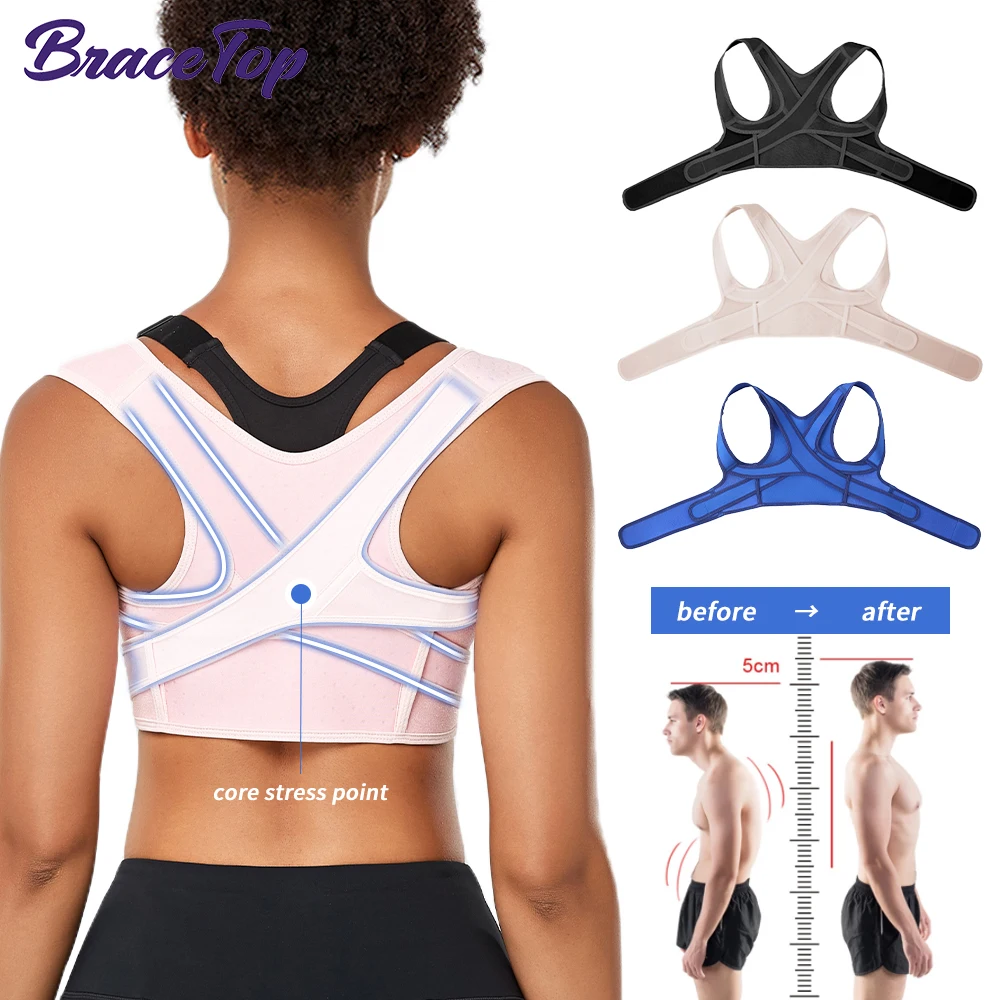 BraceTop Best Posture Corrector Corset Clavicle Spine Posture Correction Back Support Belt Comfortable Soft Strip Corrector New