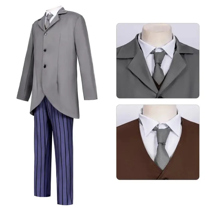 

‌Corpse Bride‌ Movie Cosplay Victor Top and Pants Full Set Halloween Costume Carnival Party Outfits for Men lf[5