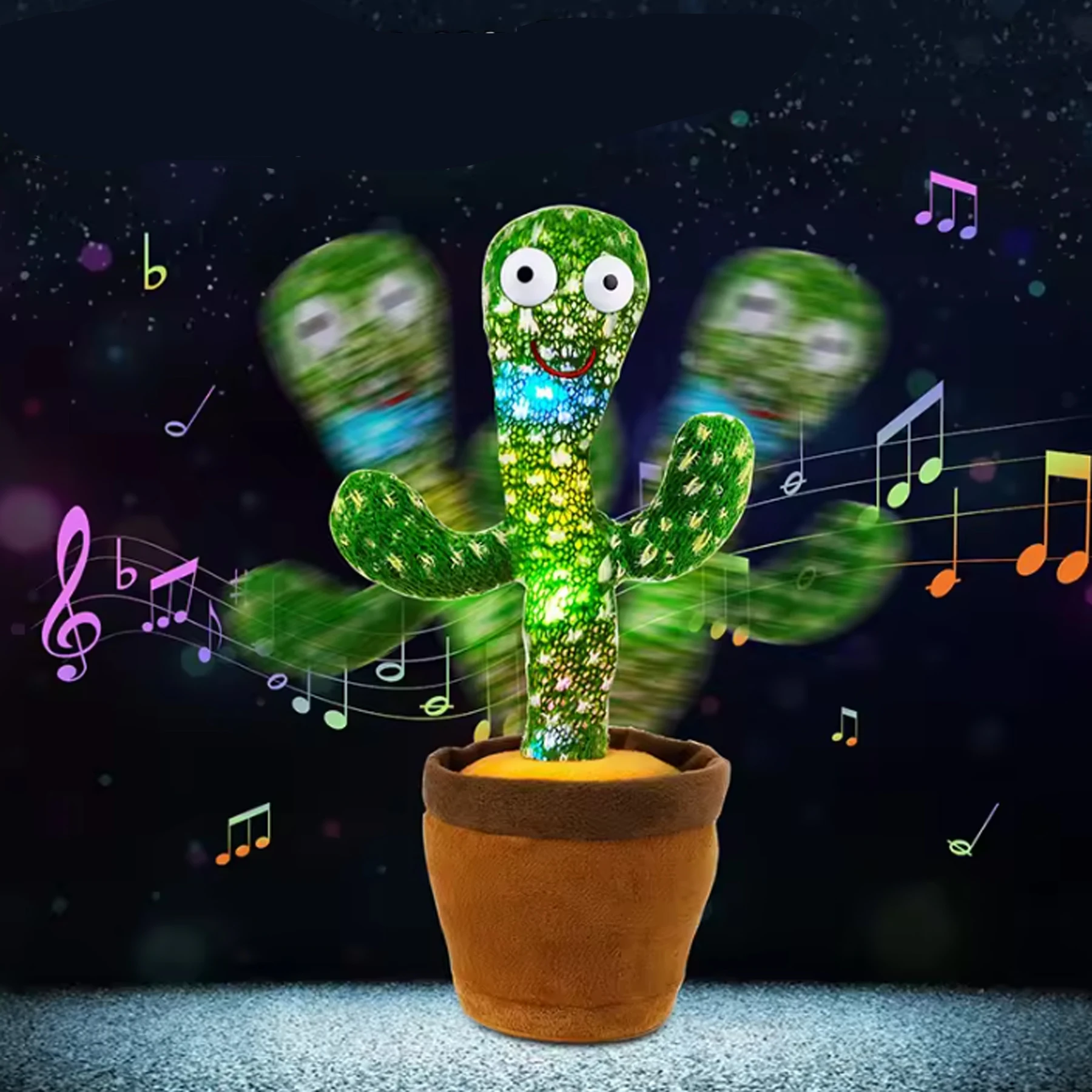 1pc-A Talking Cactus Toy That Can Be Charged Recorded And Repeated Suitable For Spanish English And Arabic Voice Changer