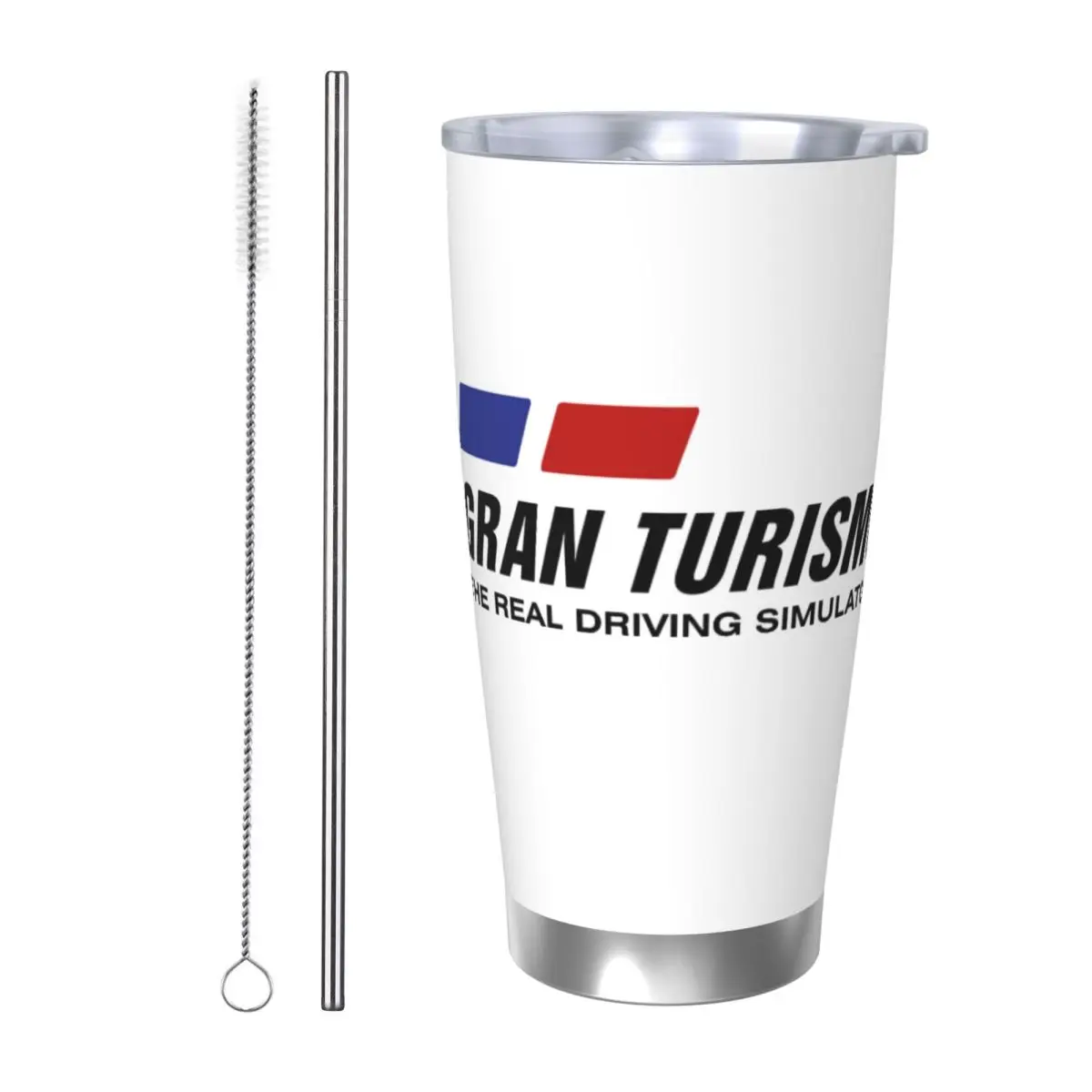 

Gran Turismo Stainless Steel Tumbler Vacuum Insulated Mug Thermal Cold Cups Straws With Lid 20oz