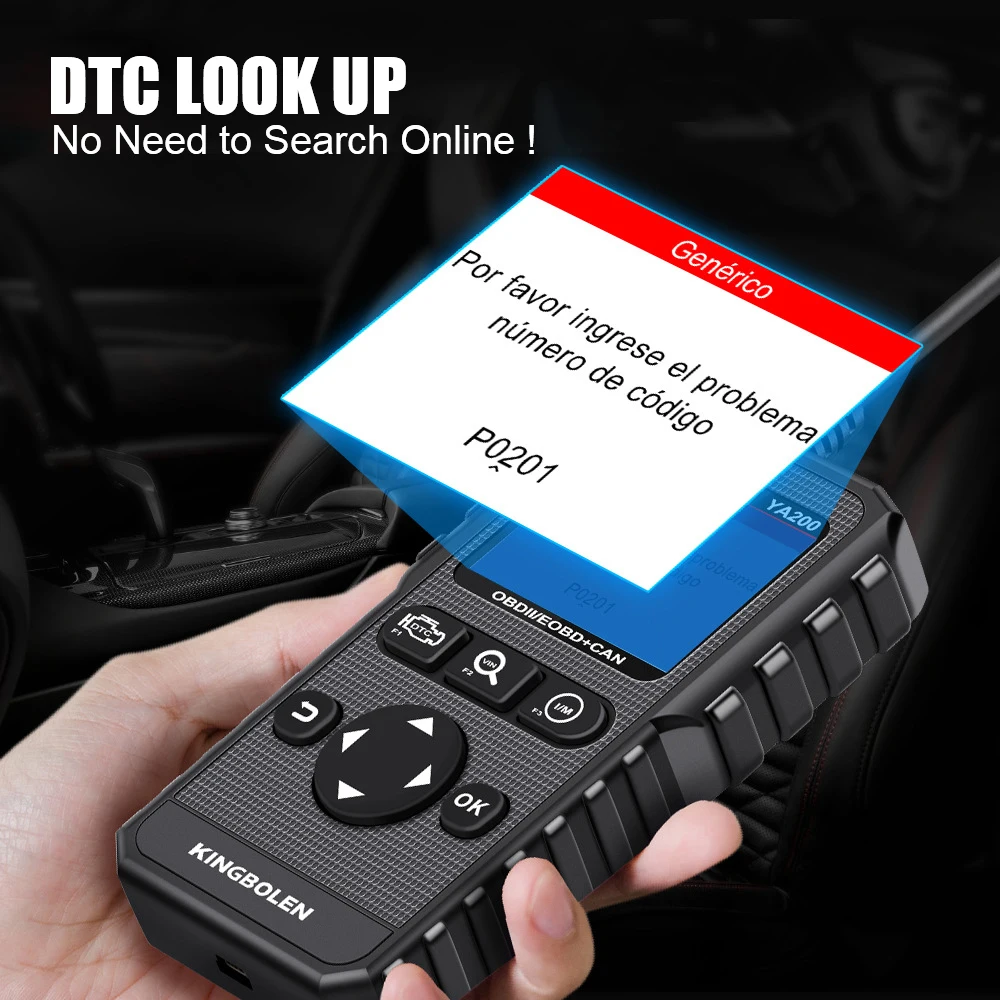 Code Reader Diagnostic Tool DTC Lookup Professional YA200 OBD2 Car Accessories Auto Engine System Lifetime Free Scanner