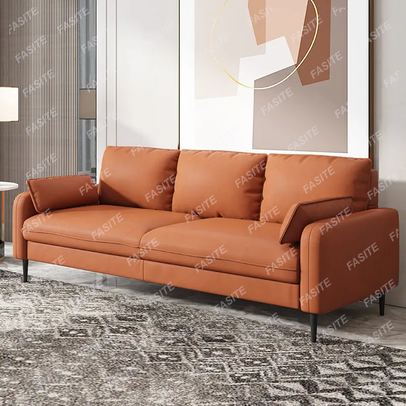 Sofa chroniąca przed zarysowaniami Relax 3-osobowa brązowa klasyczna sofa fotel salon europejski Design Divano meble do salonu TY100YH