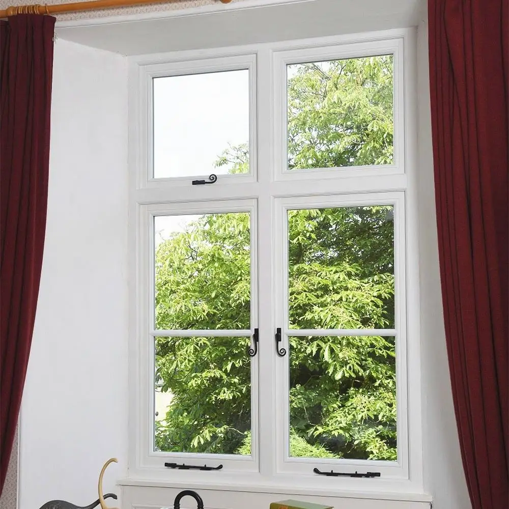 New Design Bedroom Hinged Window Good Sealing Performance Rainproof Aluminum Frame Glass Windows Mosquito Proof Casement Windows