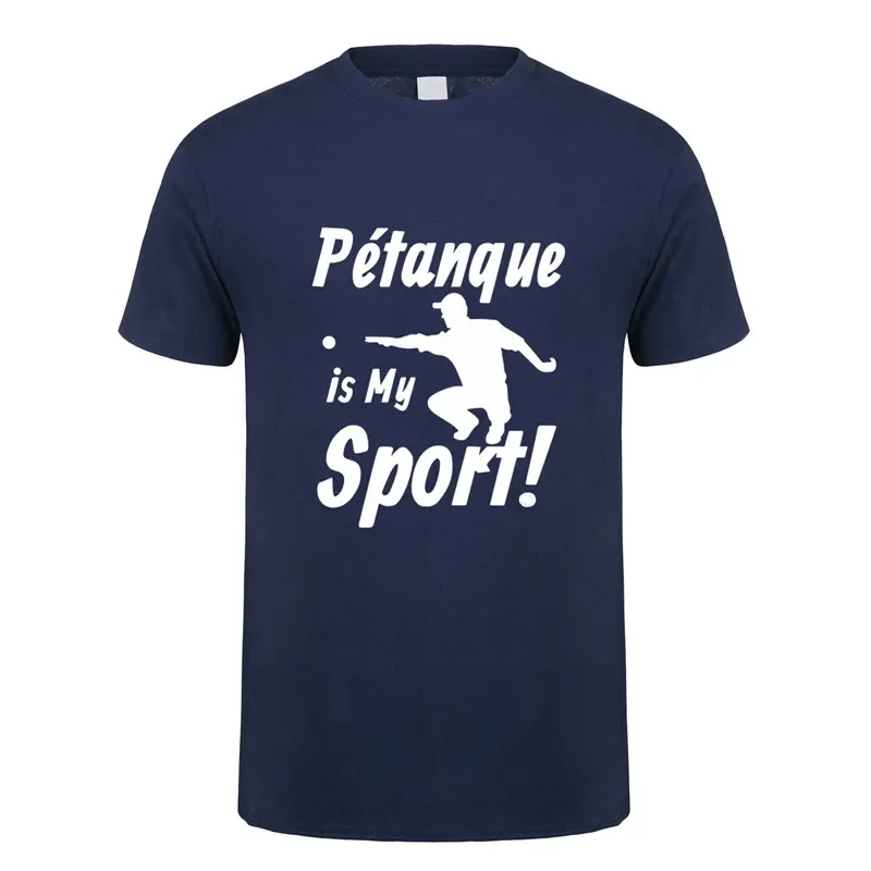 Petanque Boule T-Shirt Herren Polyester atmungsaktives Oberteil für Sport, Freizeitkleidung, leicht zu regende Kleidung, Eur-Größe