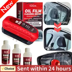 Car Glass Oil Film Remover Automotive Glass Sponge Cleaning Brush Front Inner Windshield Glass Oil Film Cleaner For Car Cleaning