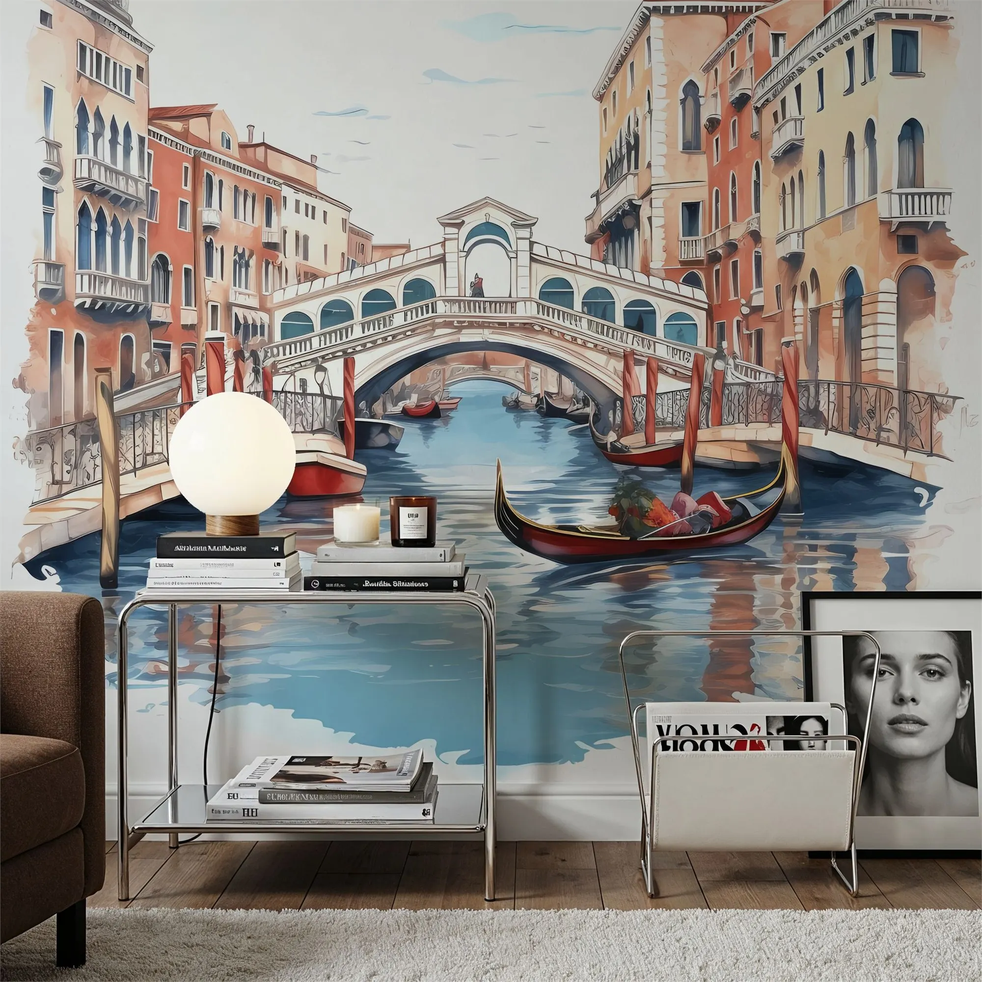 Custom Water Under The Bridge Wallpaper for Walls Made to Measure Large Wall Mural