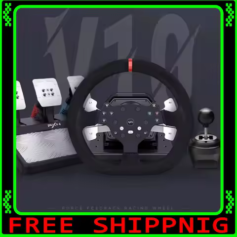 Pxn V10 Steering Wheel Gaming Controller Wired Force 900 Rotation Game Steering Wheel For Ps3/Ps4/Switch/Xbox Man Gifts Custom