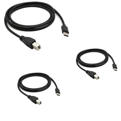 Flexible USB C to USB B Printer Cable B Male to C Male Printer Cord Replacement