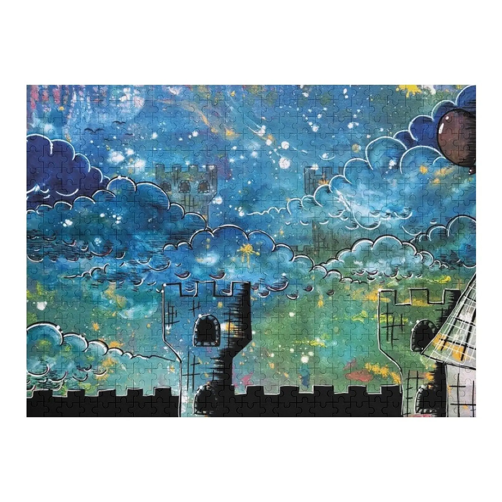 Rompecabezas de Castillo de medianoche, juguetes de motores de escala de nombre de madera personalizados para niños, rompecabezas