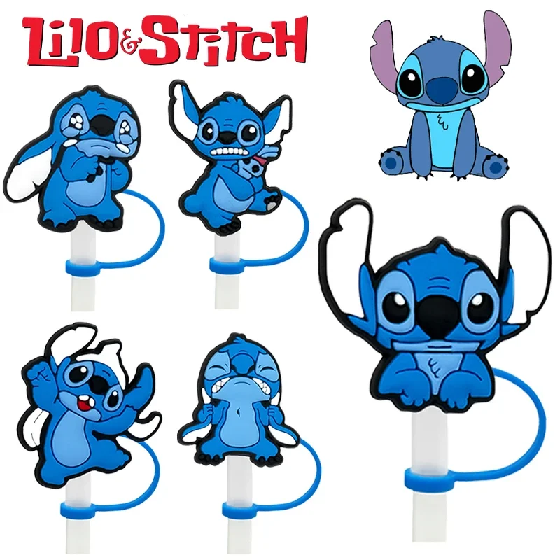 

Disney Stitch Straw Covers Anime for Stanley Cup Silicone Accessories Cartoon Cute Drinking Dust Cap Party Straw Cover Stopper