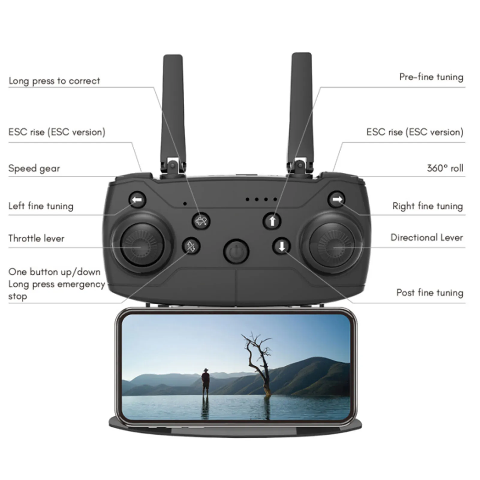 โดรนบังคับวิทยุ 2.4G H66 โดรนควอดคอปเตอร์พับได้ โดรน HD 4K WiFi พร้อมแบตเตอรี่คู่ สำหรับผู้ใหญ่และเด็ก