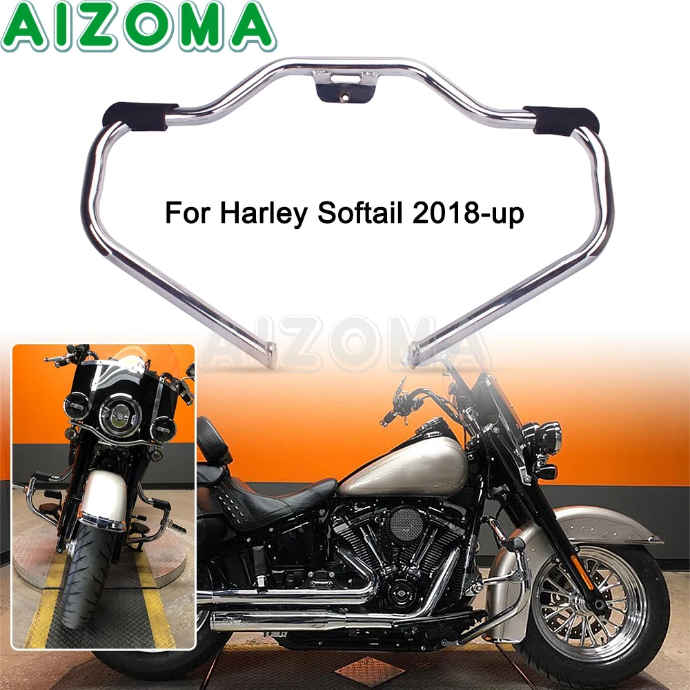 

Highway Engine Guard Crash Bar Protector For Harley Softail Slim Street Fat Bob Breakout FLSL FXBB FXBR FXFB FXLR FLFB FLHC 18+