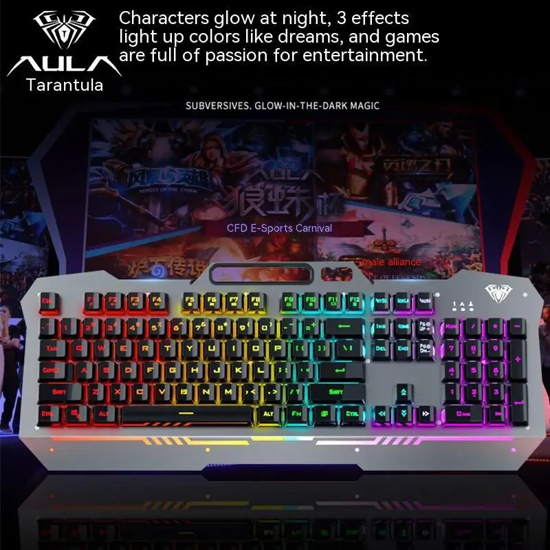 Aula/f3010 Mechanical Feel Keyboard Gaming Esports Peripherals Desktop Computer Laptop Dedicated Wired Keyboard Boy Desktop Gift