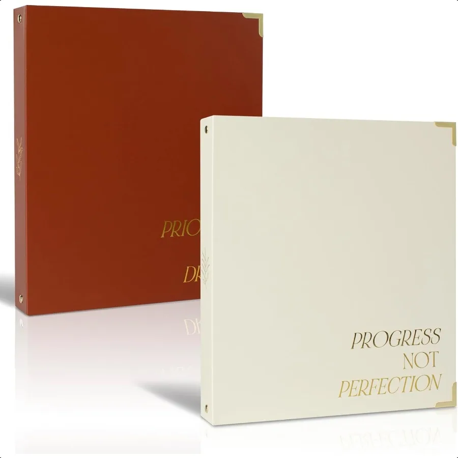 

Эстетический набор из 3 кольцевых папок из 2 прочных 1-дюймовых папок, подходит для бумаги размером с буквами, милый держатель для женщин или мужчин с легко карманом