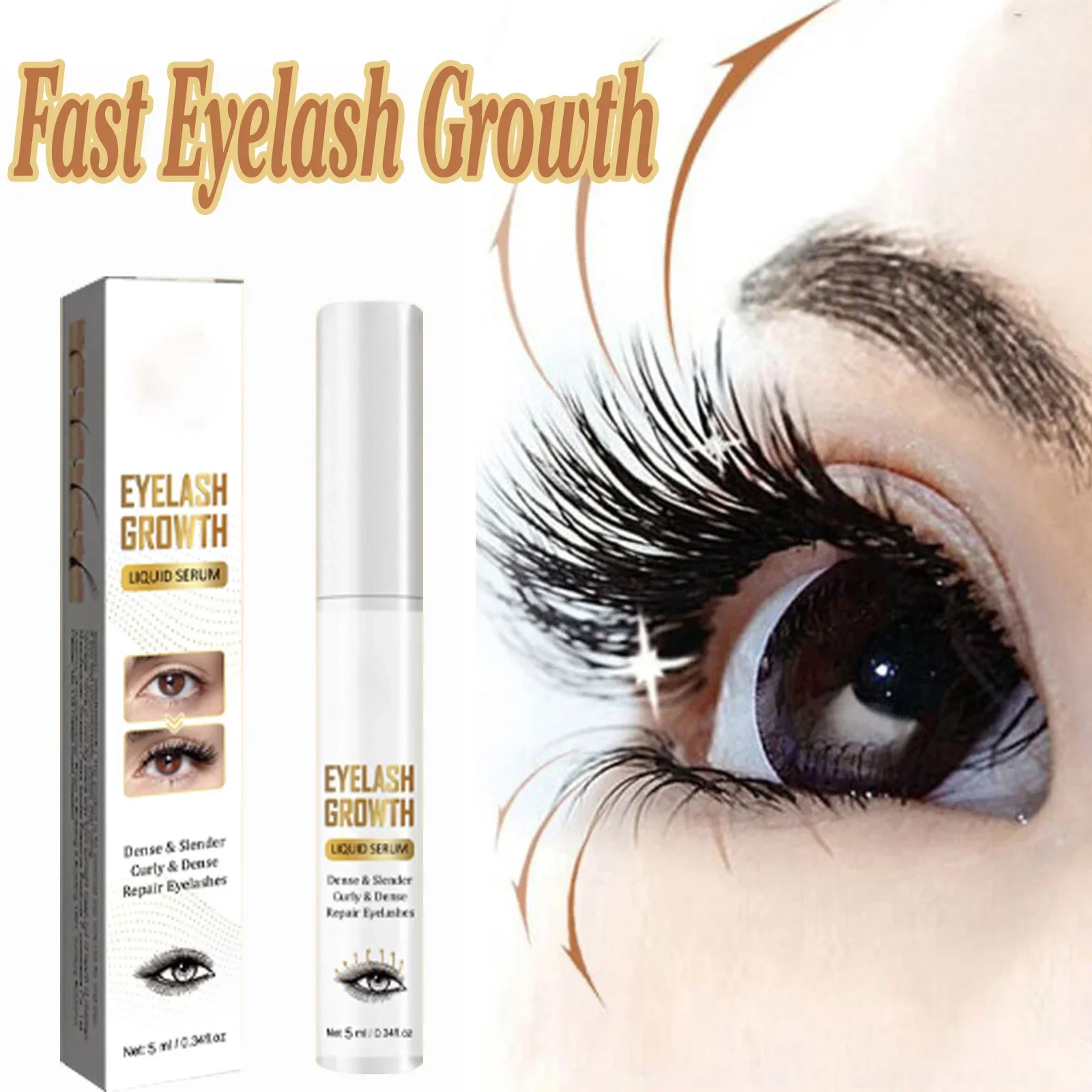 Eyelash Growth Serum to Grow Eyelashes Strengthen Curling Organic Castor Oil Eyelash Enhancer Serum Lengthening Eyelashes