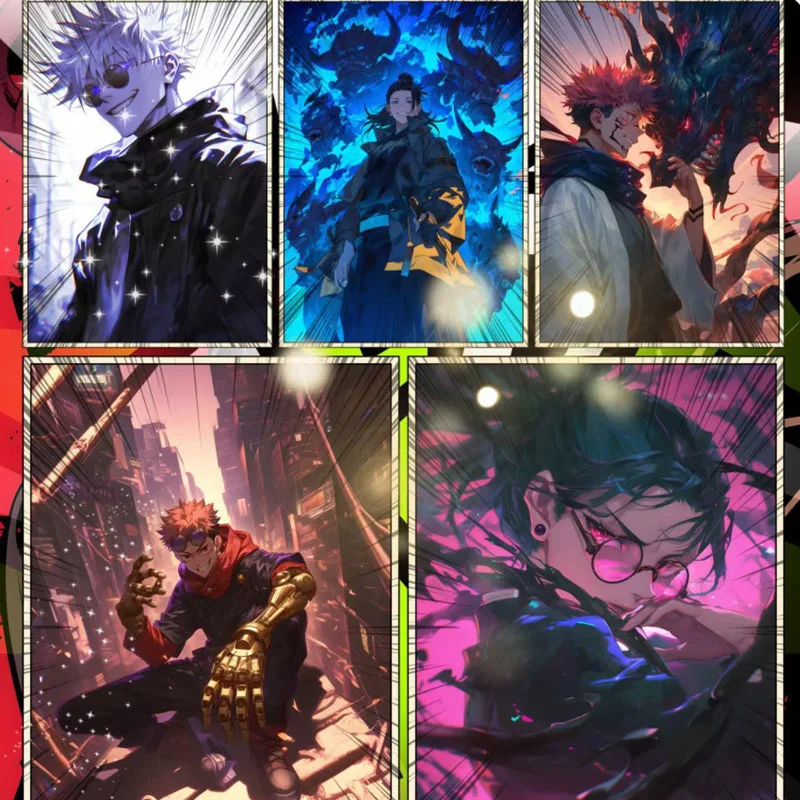 Cartes de collection Jujutsu Kaimmense B5the Nightmare of the Cursed Spirit, jeu de cartes Anime, cristal créatif, vente en gros