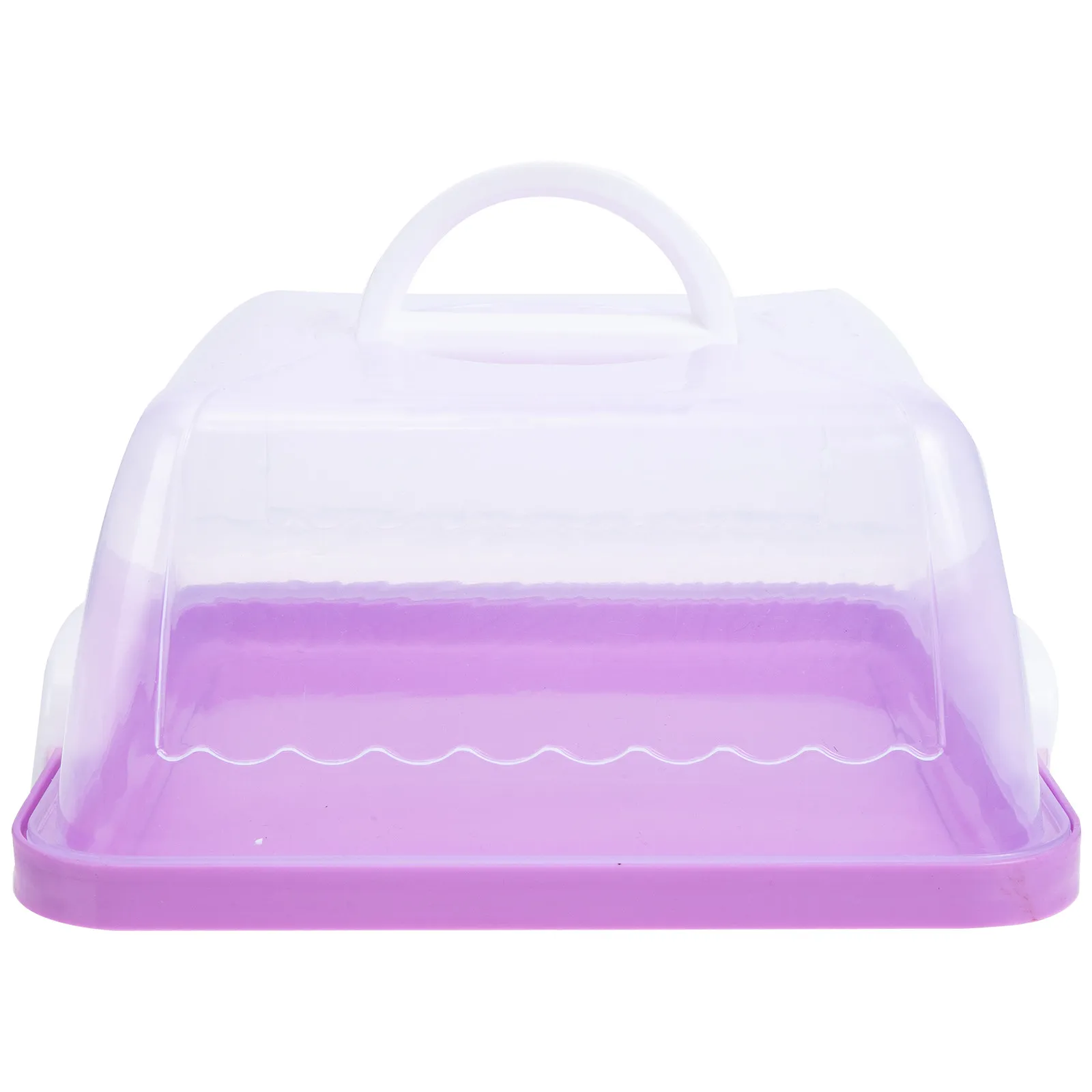Heavy-Duty Clear Plastic Cake Carrier with Locking Lid Ergonomic Handle for Cakes Pastries Desserts Shop Bakery Tea Room School