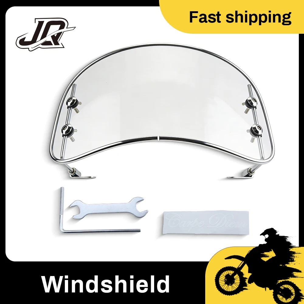 Clear Motorcycle Windshield Front Screen Wind Deflector For Scooter E Bike Motorbike Modified Accessories