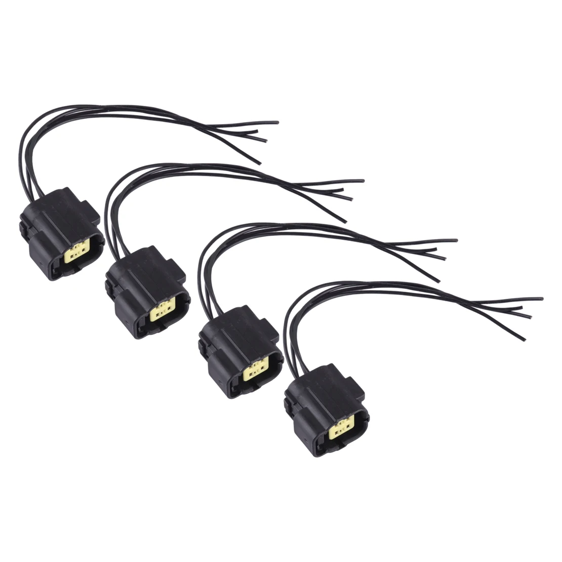 4pcs/Set O2 Oxygen Sensor 4 Way Female Connector Wiring Harness Pigtail Fit for Infiniti Subaru Nissan