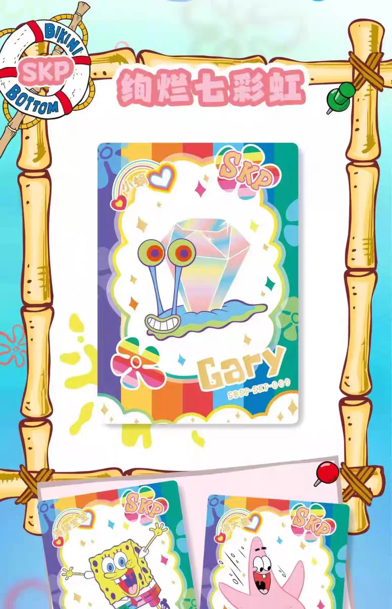 KABAO Anime SpongeBob Schwammkopf Patrick Star Kartensammlung Sammelkarten Cartoon Lustige Sammelkarten Spielzeug für Kinder Geschenk – Detail 17
