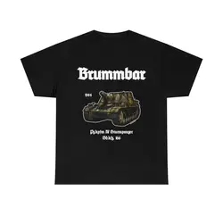 Brummbar Version 1 WWII Tank T-Shirt German Panzer Army Military Men's 100% Cotton Casual T-shirts Loose Top Size S-3XL