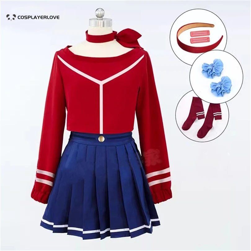 

Красный костюм Miside Mita, головной убор, карнавальный костюм на Хэллоуин, Рождество, карнавал