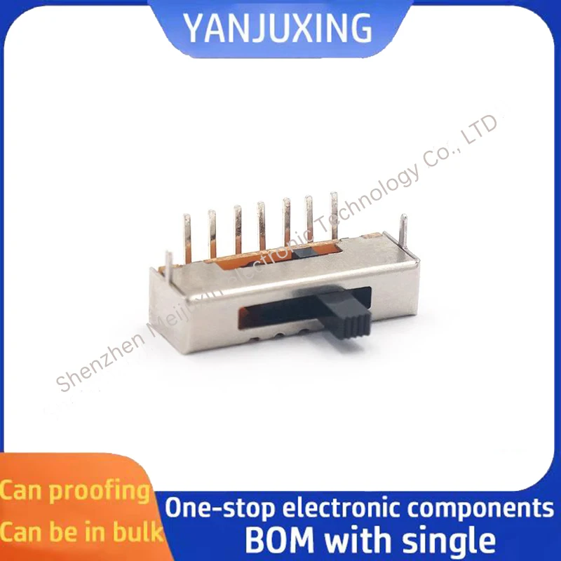 10pcs/lot SK-15E01 Toggle Switch 1P5T Single-row Curved-Foot Slide Switch Power Equipment Five-speed Switch
