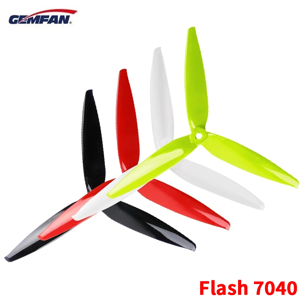 2/4Pairs Gemfan Flash 7040 3-Blade PC Propeller 7X4X3 CW CCW Props for RC FPV 7inch Long Range Drones LR7 XL7 Mark4 DIY Parts