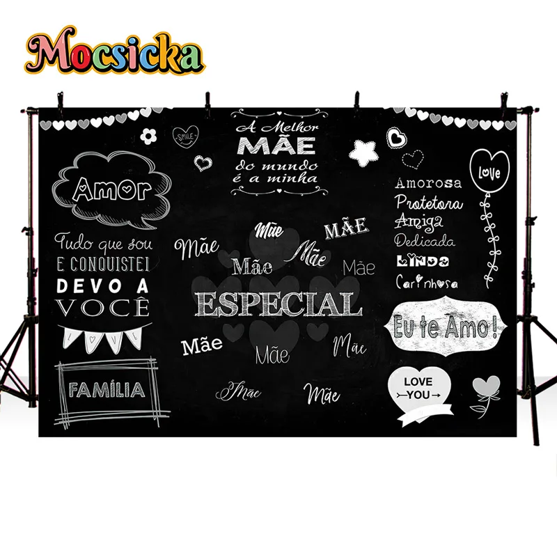 Mocsicka Graduation Photography Backdrops Chalkboard Backgrounds Student Party Happy Birthday Customisable Banners Photo Props