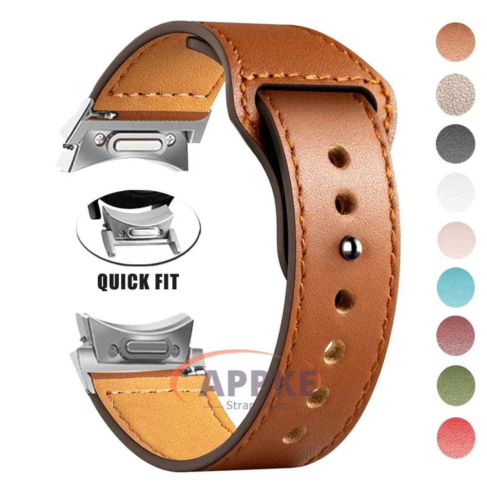 

Ремешок из ПУ кожи для Samsung Galaxy Watch 6 Classic, 47 мм, 43 мм, 6/5/4, 40 мм, 44 мм, 5pro, 45 мм