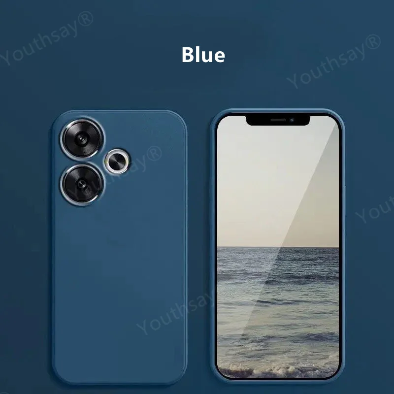 For Poco M6 Case For Xiaomi Poco M6 Cover Fundas Coque Original Liquid Silicone Soft TPU Protective Phone Bumper For Poco M6 4G