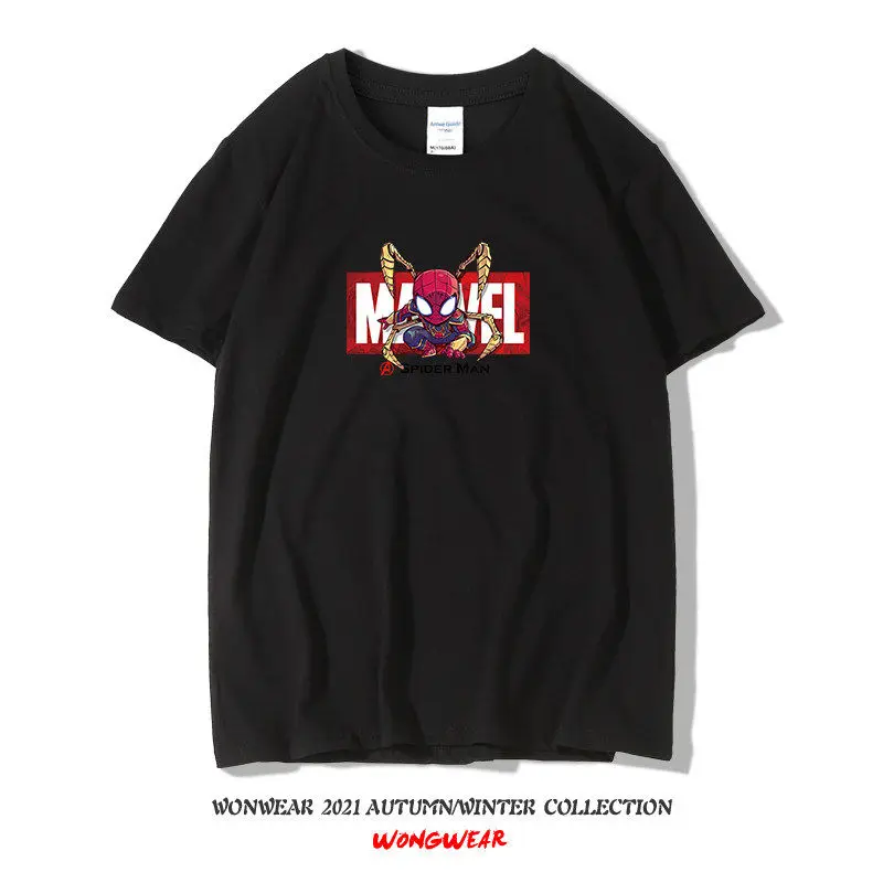 Venom Spider Man Marvel Superheld Grafische Print Katoenen T-shirt Mannen Casual Korte Mouw Tees Streetwear Comic Movie T-shirt Heren